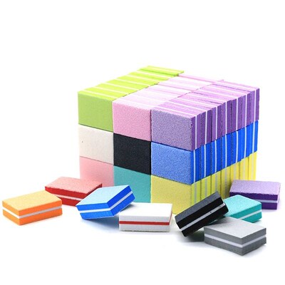 50Pc Professional Mini Nail Art buffer 100/180 Sandpaper Man
