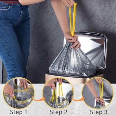 15L20L25L Extra Thick Drawstring Garbage Bag Household Draws