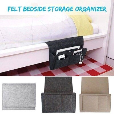 Felt Bedside Storage Bag Organizer Bed Desk Bag Sofa