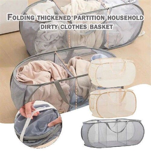 1/2/3 Compartments Clothes Hampers For Laundry Household