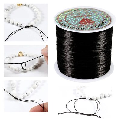 393inch/Roll Strong Elastic Crystal Beading Cord 1mm for Bra