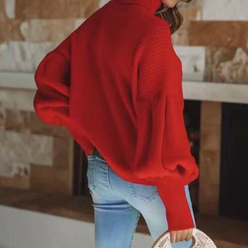 2023 autumn and winter new turtleneck sweater solid color
