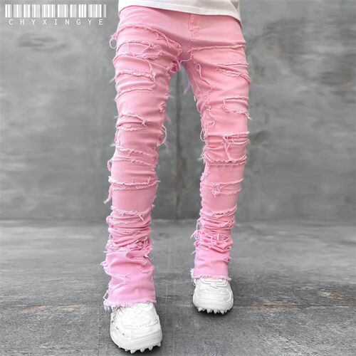 Sreetwise Sretch Patch Jeans For Men Bottom Baggy Mens Clot