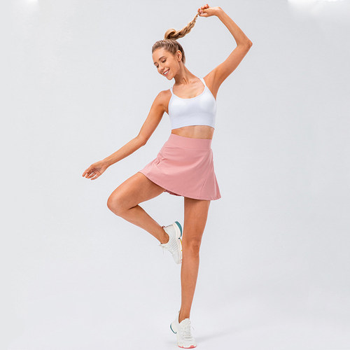 Lulu Tennis Female Shorts Pleated Skirt Breathable Golf