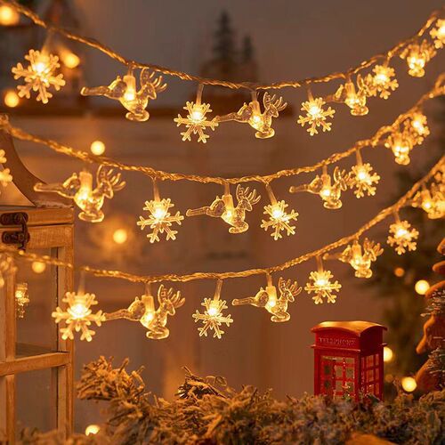 led Christmas lights string snow bubble Christmas tree light