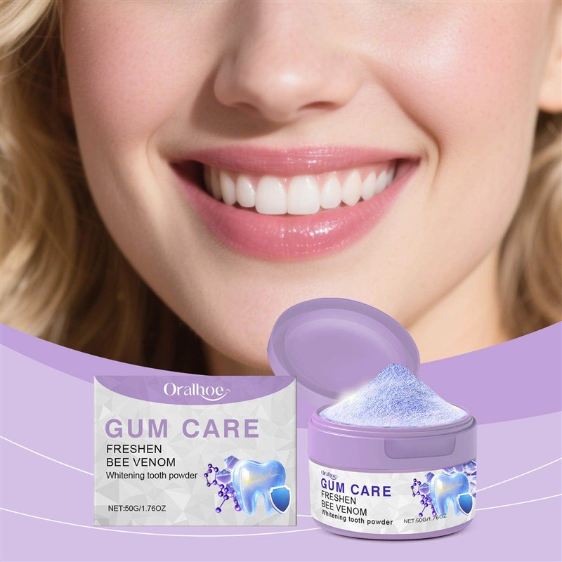 ORALHOE Bee Venom Purple Tooth Powder, fine foam thoroughly - 实物图