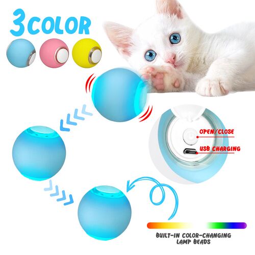 Electric Cat Ball Toy Automatic Rolling Smart Cat Toy Intera