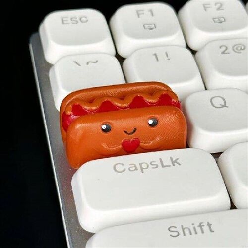 H8WA Resin Keycaps Realistic Burger Fries Hotdog Designs