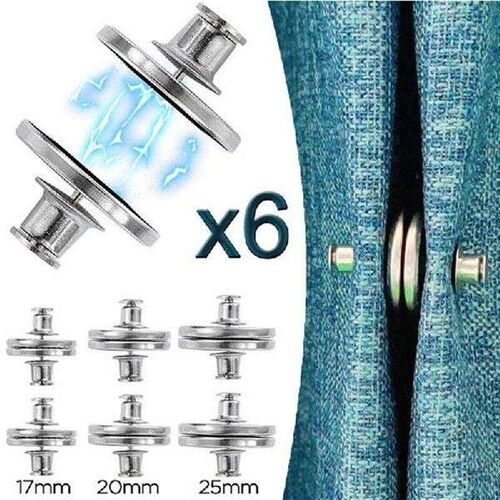 6 Pair Magnetic Curtain Button Clip Detachable Magnet