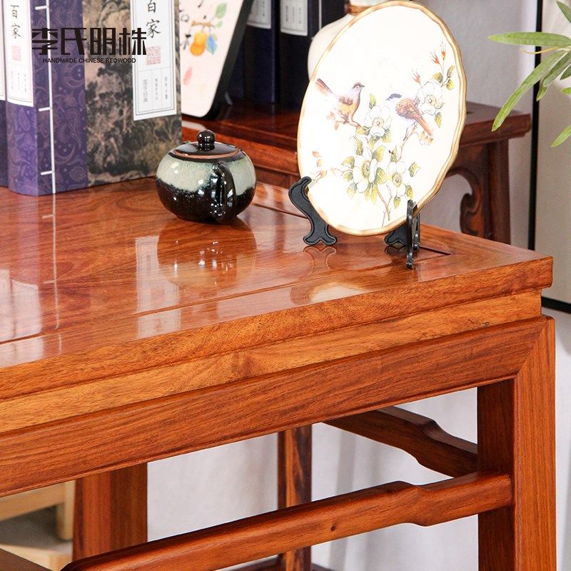 红木刺猬紫檀中式花梨餐桌椅实木四方八仙桌茶桌阳台桌吃饭桌,住宅家具,红木餐桌,淘宝优惠券,粉丝福利购,淘宝优惠卷