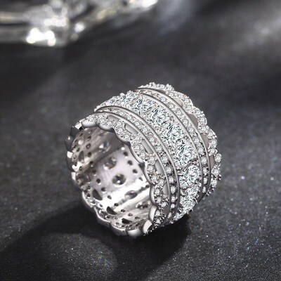 New summer Inlaid Crystal from  Austrian ring For Women Fash
