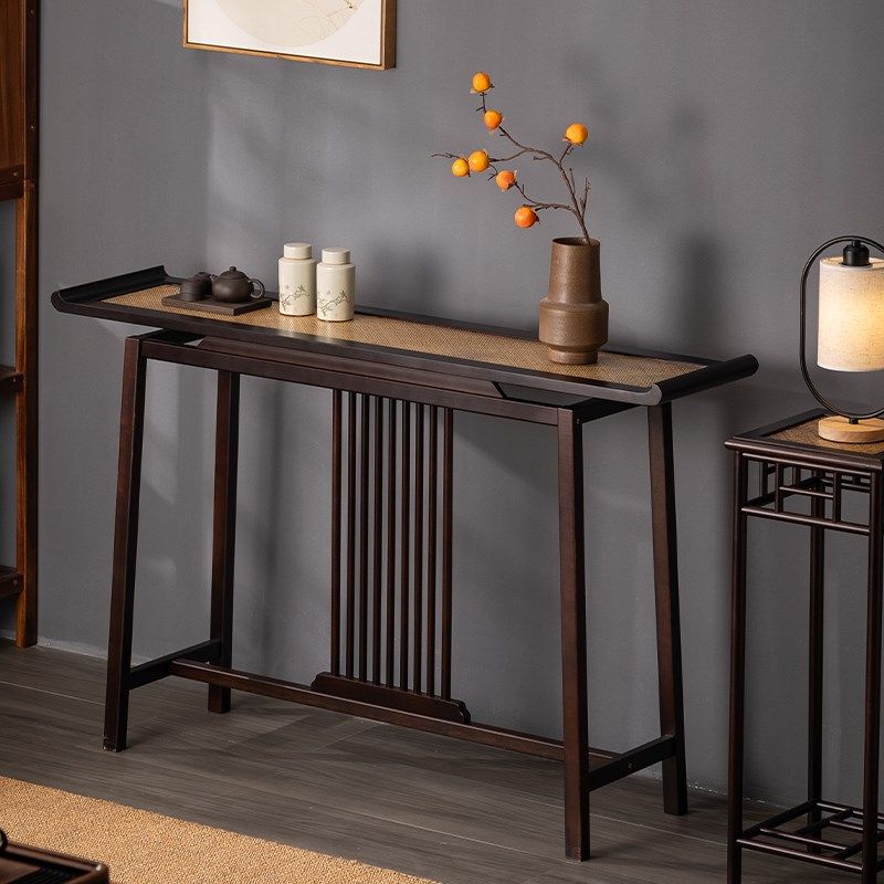 中式复古入户玄关桌办公室茶室布置背景靠墙长条窄桌端景台条案几,住宅家具,玄关台,淘宝优惠券,粉丝福利购,淘宝优惠卷