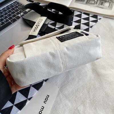 Canvas Bag Womens New All-match Crossbody Small Square Bag