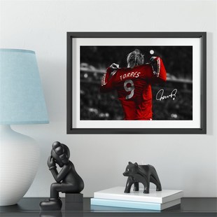 利物浦杰拉德托雷斯经典庆祝实木装饰相框照片墙桌摆挂框摆件酒吧