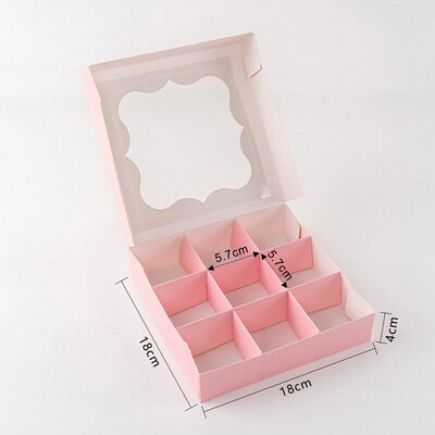 LBSISI Life-Pastry Chocolate Paper Boxes White Pink Handmade