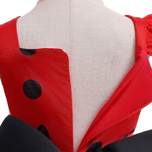 Children Halloween Ladybug Girls Dress Small Flying Sleeve C