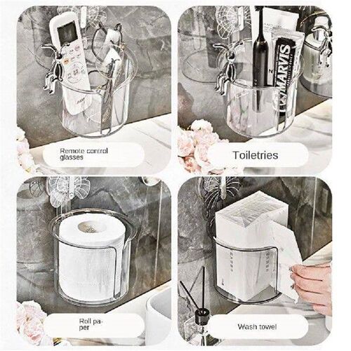 Household Wall Mounted Toilet Paper Holder Reel Punch-free