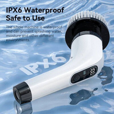 Electric Cleaning Brush Cordless Handheld Shower Scrubber Sp