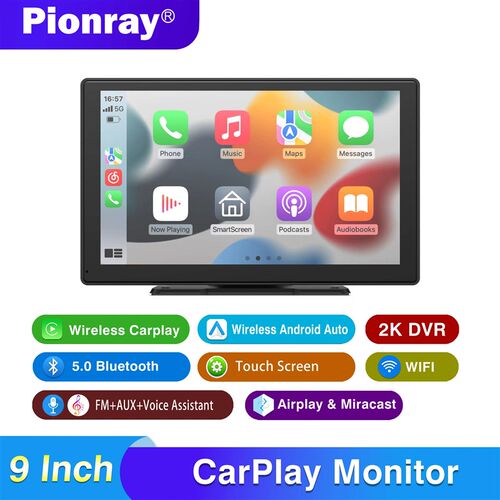 9 inch Wireless CarPlay Screen for Car Compatible with CarPl