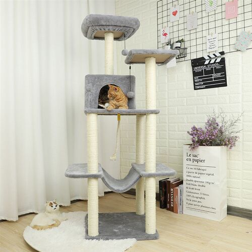 Domestic Delivery Cat Tree Luxury Cat Tower with Double Cond