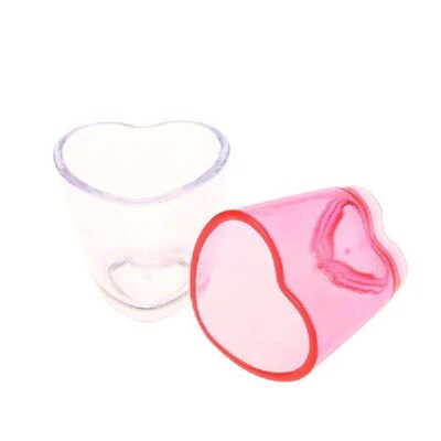 1PC Beer Cup Heart-shaped Wine Glass Plastic Whisky Mini