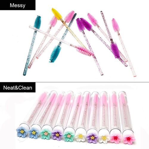 10/50pcs Eyelash Brush Tubes Reusable Mascara Wand Eyebrow