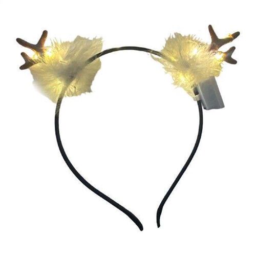Light up Deer Antlers Feather Headband Hair Band Luminous
