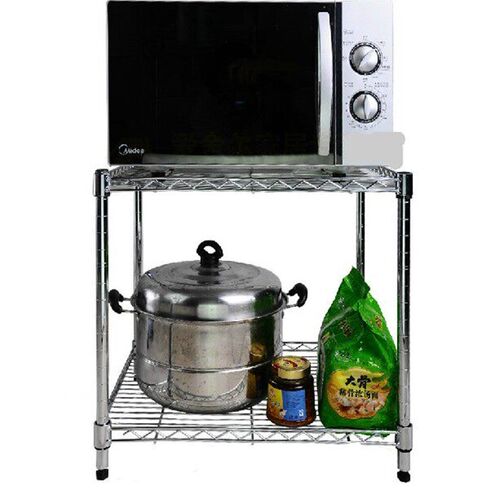 Two layer Shelving Kitchen Microwave Rack Stainless Steel co