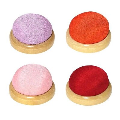 Wooden Base Cloth  Pin Cushion  Insertion for Sewing
