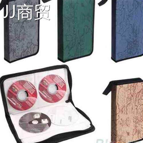 world map pattern cd vcd dvd 80 discs storage holder case w