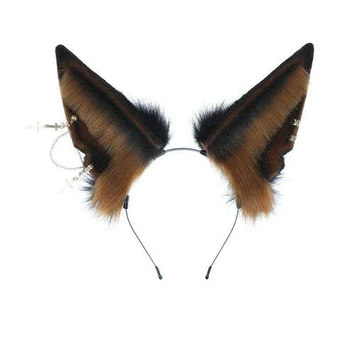 New Custom Halloween Furry Wolf Ear Headdress Simulation Anu