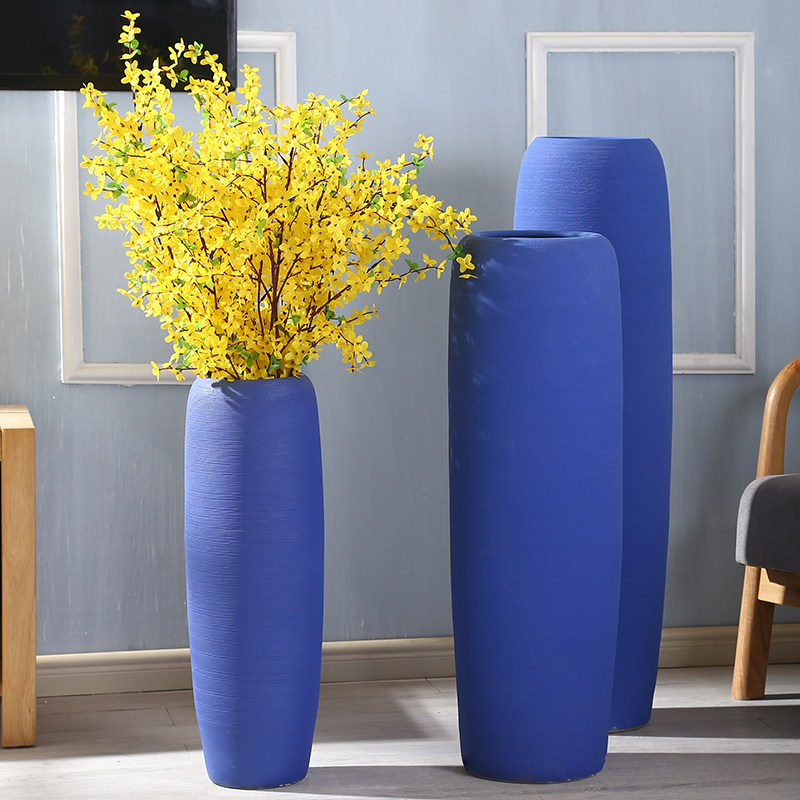 露巧 简美陶瓷花瓶大号客厅落地 陶罐复古欧式创意插干花花器摆件,家居饰品,花瓶,淘宝优惠券,粉丝福利购,淘宝优惠卷