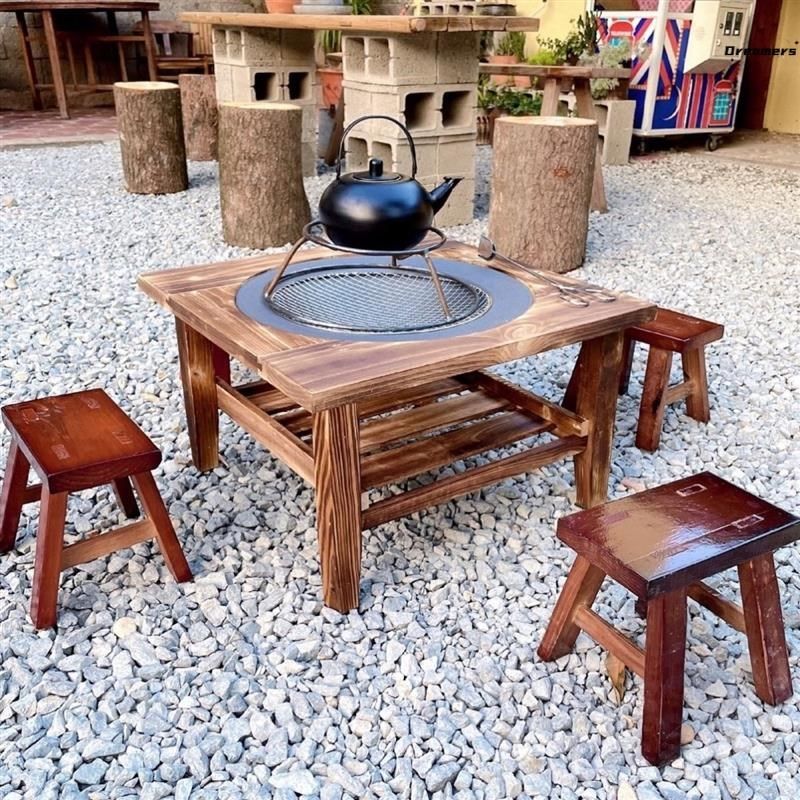 围炉煮茶桌子围炉冰茶桌地桌小矮桌子烧烤围炉烤茶全套实木厂家,户外/登山/野营/旅行用品,烧烤炉/烤架,淘宝优惠券,粉丝福利购,淘宝优惠卷