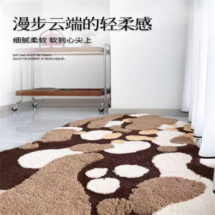 地毯卧室不规则苔藓地毯床边毯客厅阳台衣帽间改造拼接地垫可机洗
