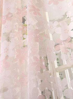 田园清新透气镂空白纱帘高档窗纱 卧室客厅隔断花定制成品窗纱帘