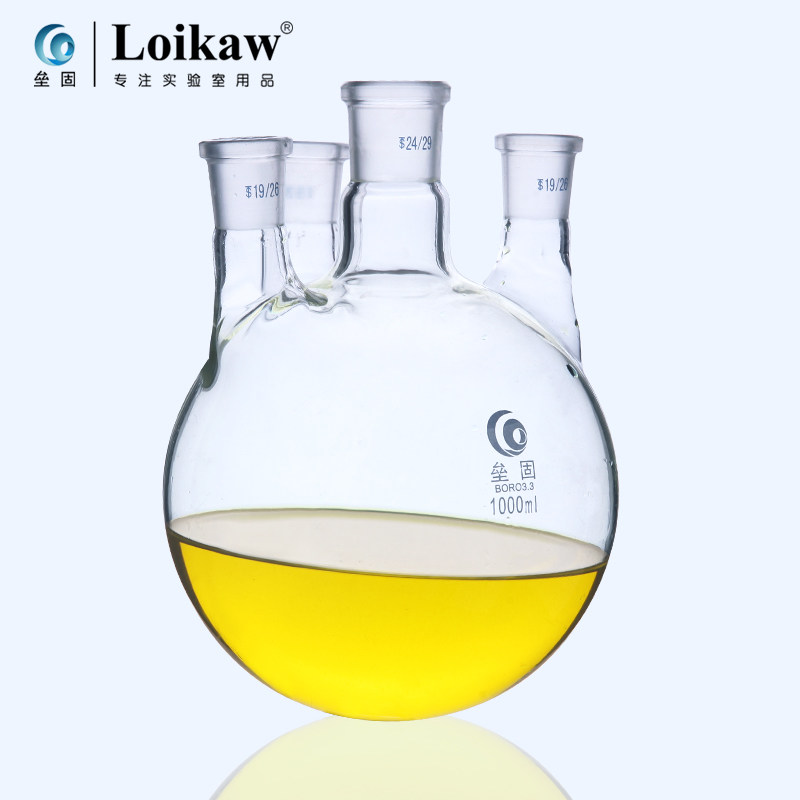 直四口烧瓶耐高温圆底反应瓶厚壁四颈烧瓶0/1000/2000/00ml,工业油品/胶粘/化学/实验室用品,烧杯/烧瓶,淘宝优惠券,粉丝福利购,淘宝优惠卷
