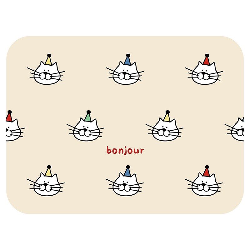 卡通插画猫咪皮革餐垫防水防油免洗咖啡茶水杯垫桌面保护隔热桌垫,居家布艺,餐垫,淘宝优惠券,粉丝福利购,淘宝优惠卷