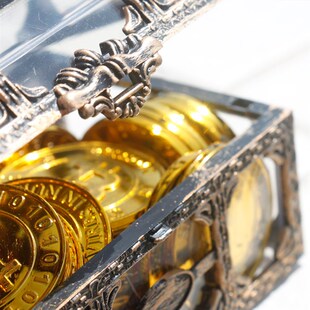 Vintage Transparent Pirate reasure Storage Box Candy Trinket