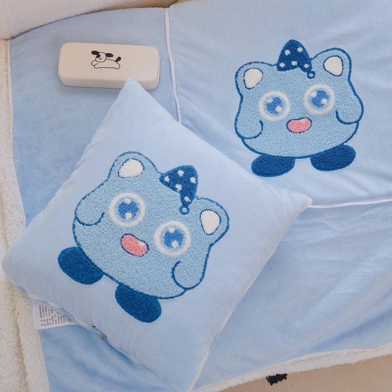 四季加厚法莱绒抱枕毯子面羊羔绒两用靠垫被办公室汽车午休盖毯,居家布艺,抱枕被,淘宝优惠券,粉丝福利购,淘宝优惠卷