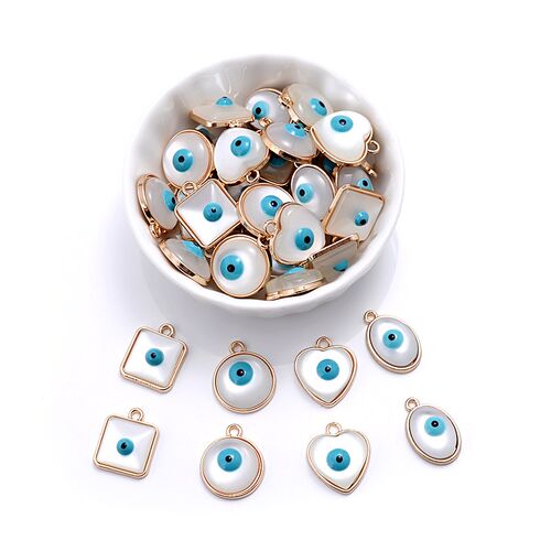 10Pcs 2023 New Charm Single Ring Pendant Mixed Eye Shape Pen