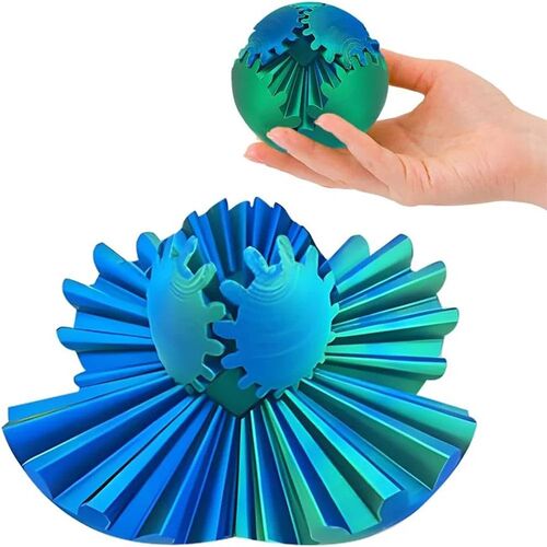 Gear Ball 3D Printed Fidget Toys Spin Ball Cube Sss Relief D
