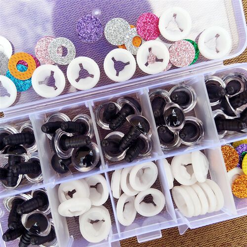 High Quality 30pcs/box Plastic Safty Glitter Glass Eyes For