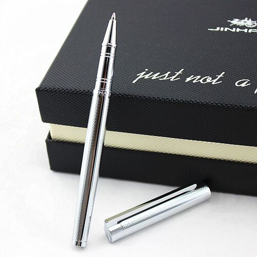 High Quality JINHAO 126 Luxury Pure Silver Rollerball Pen