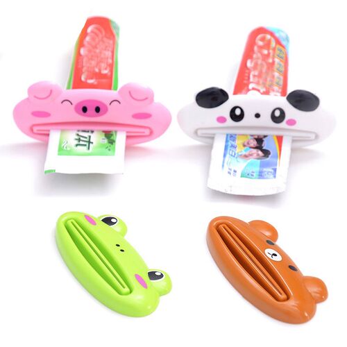 3pcs Travel Portable Toothpaste Extruder Multifunction Carto
