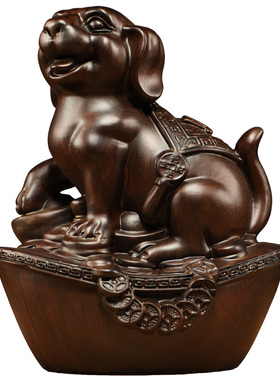 黑檀木雕十二生肖一鼠牛虎兔龙蛇马羊猴鸡狗猪实木动物装饰摆件