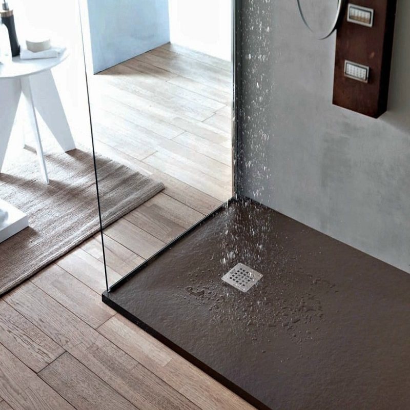 任意定制岩板淋浴房一体底座卫生间底盆基座防水防滑地板石垫脚石