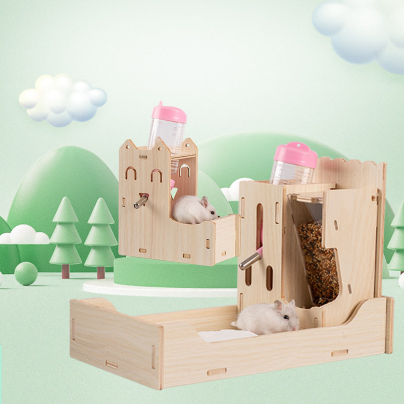 仓鼠喂水器三合一厕所刺猬金丝熊防水木质耐啃咬水樽水壶架喂食器,宠物/宠物食品及用品,鼠类喂食器,淘宝优惠券,粉丝福利购,淘宝优惠卷