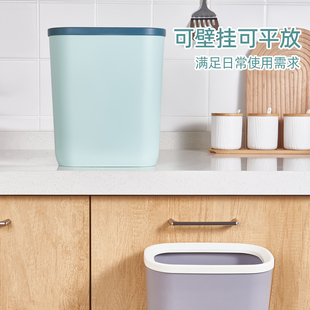 挂壁垃圾桶可爱少女 厨房卫生间厕所壁挂式家用带盖大号垃圾分类
