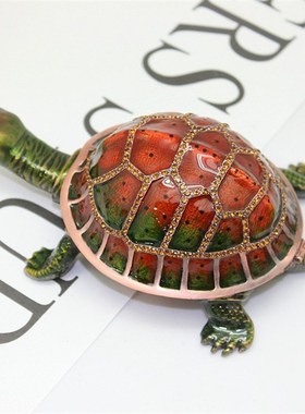 招财摆件金属乌龟海龟装饰盒小饰品装饰盒汽车摆件家居装饰摆件