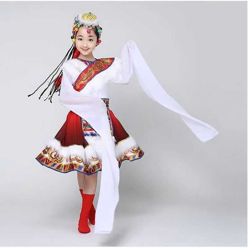 儿童藏族舞蹈演出服装六一新款少儿蒙古表演服水袖服装女童表演服,童装/婴儿装/亲子装,儿童演出服,淘宝优惠券,粉丝福利购,淘宝优惠卷
